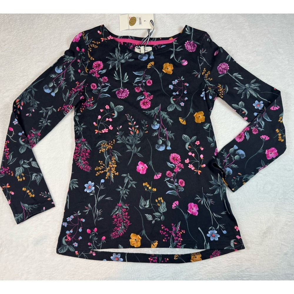 JOULES * Harbour Black Floral Print Women's Blouse Size 6‎ Brand New! Casual